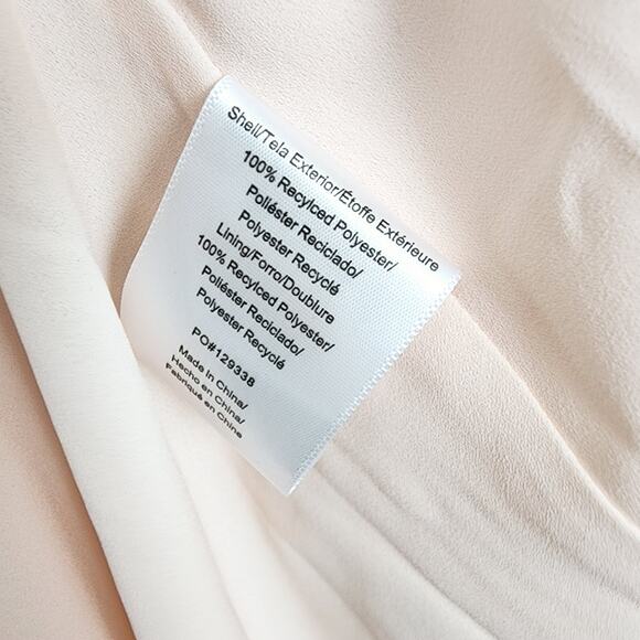 NWT Modcloth Light Pink Chiffon Wrap Maxi Dress Halter Capelet Wedding S - Picture 11 of 14